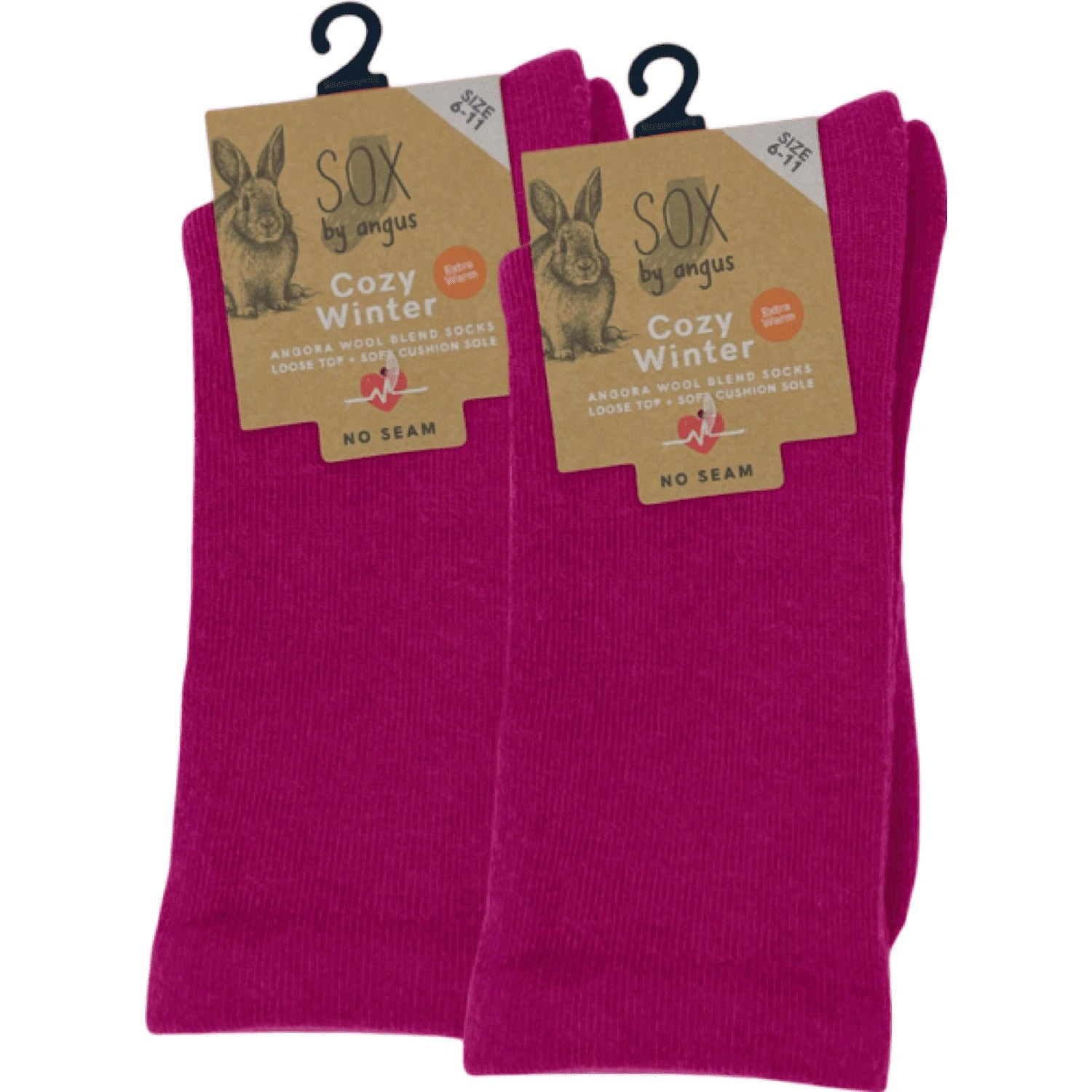 Pink Cloud Socks Cozy No-Seam Angora Blend Comfort