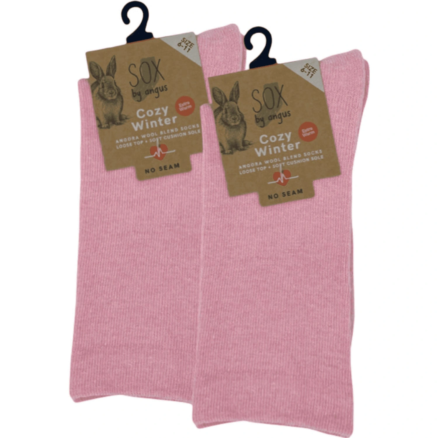 Softest Angora Blend Socks - Seamless Comfort, Pink Bliss!